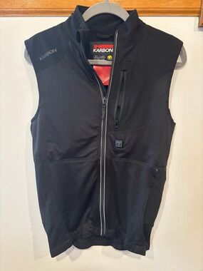 Karbon Black Heated Softshell Vest - Unisex Men’s XS Women’s S